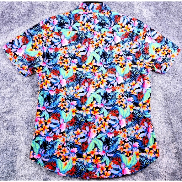 Amongst Others Colorful floral print button down casual shirt - Picture 2 of 3